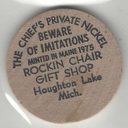Rockin Chair Gift Shop - Wooden Nickel (newer photo)